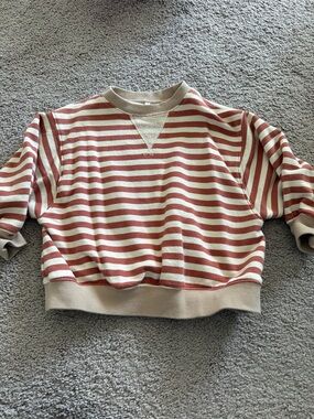 Rylee & Cru Oversized Crew - Poppy Stripe